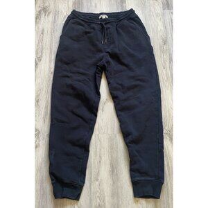 Goodthreads Men's Washed Fleece Jogger Heavyweight Sweatpants - Black - Medium